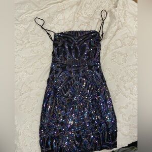 Elegant Black Sequin Dress